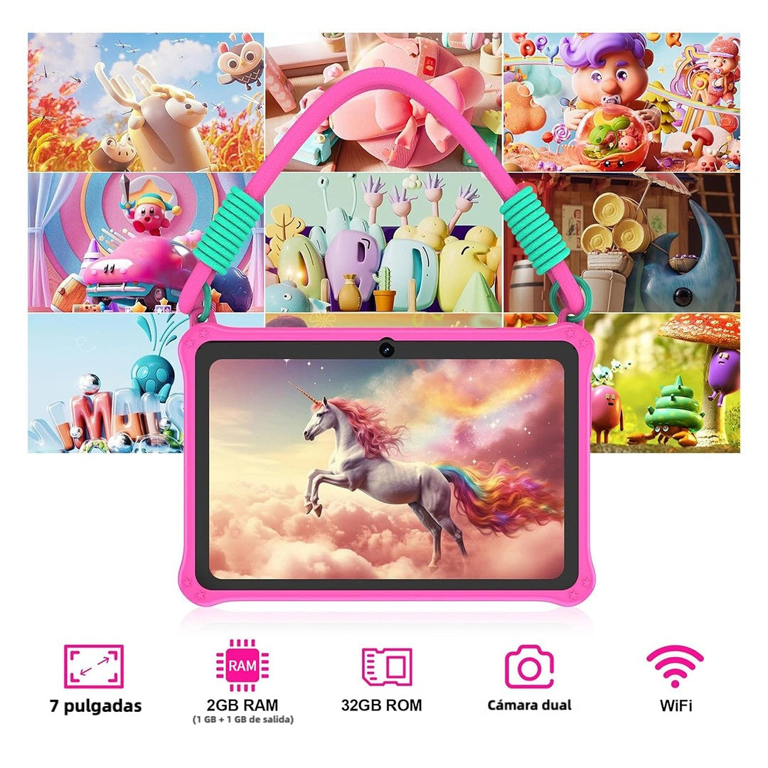 Tablet Infantil con 7 Pulgadas, 32GB, Android 13, Cámara Dual, WiFi y Control Parental TP001 - Yesmart