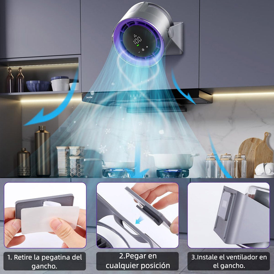 Ventilador de Escritorio con Batería Recargable, 100 Velocidades, Silencioso, Pantalla Digital LED, Cabezal Ajustable para Oficina, Dormitorio y Viaje – VM006