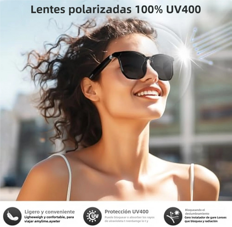 Gafas Inteligentes AI con Traducción, Cámara y Asistente, Más de 110 Idiomas Soportados SW037 - Yesmart