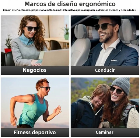 Gafas Inteligentes AI con Traducción, Cámara y Asistente, Más de 110 Idiomas Soportados SW037 - Yesmart