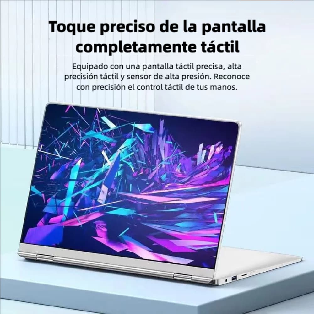 Laptop Convertible 11.6 Pulgadas Táctil 360°, Intel N4020, Windows 11, WiFi Dual, Ideal para Estudiantes y Oficina